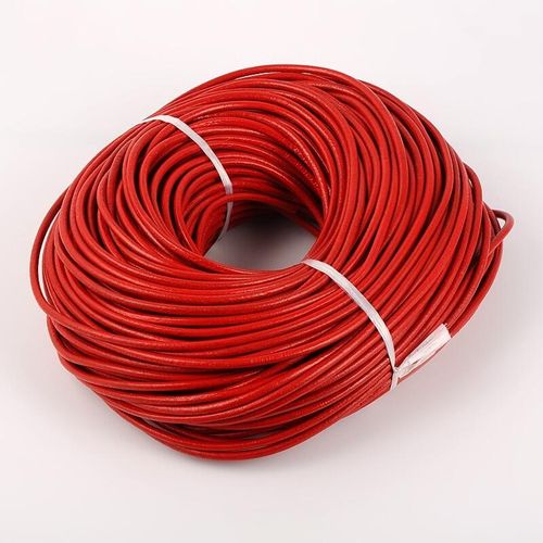 Leather Cord 3mm   Red 1 Metre for jewellery making