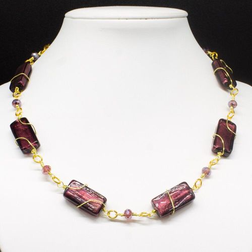 Sophie Necklace amethyst ab necklace making kit — DIY set with beads and instructions for creating handmade jewelry