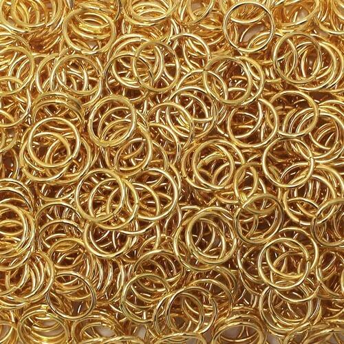 Jump Rings 9x1mm 85pcs   Gold Plated for jewellery making