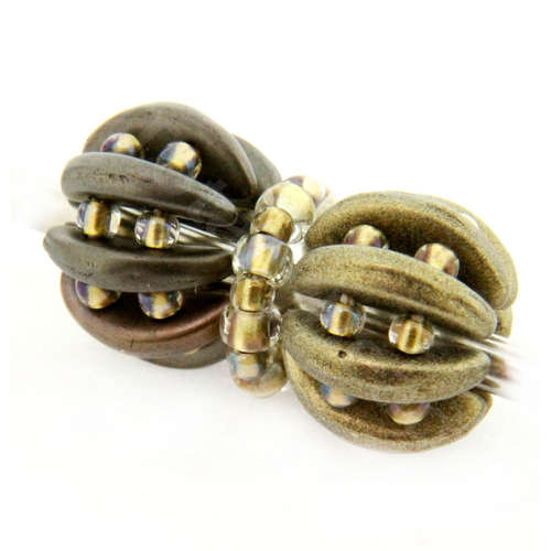 Erudite Crescent Bead Pack grey pearl jewelry making kit — DIY set with beads and instructions for creating handmade jewelry