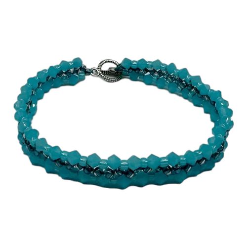Mia Crystal Bracelet Makes 3 sea aqua bracelet making kit — DIY set with beads and instructions for creating handmade jewelry