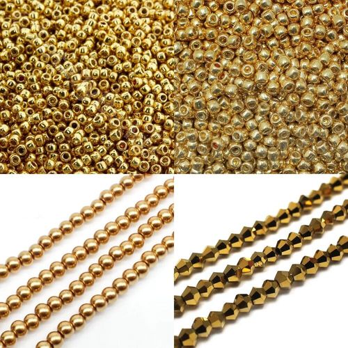 BC24 WK27 Double Mod Raw Bracelet   Gold 4mm for jewellery making