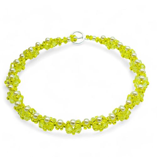 Kassia Diamond Bracelet Makes 2 yellow bracelet making kit — DIY set with beads and instructions for creating handmade jewelry