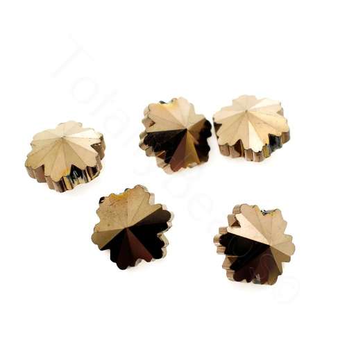 14mm crystal beads bronze 14x14mm, pack of 8 — faceted for jewelry making and beadwork