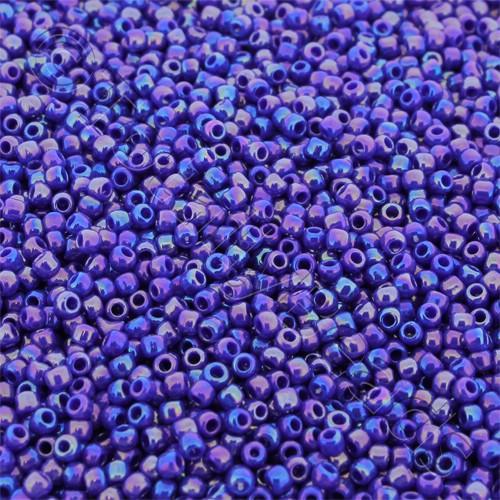 Toho Size 11 Seed Beads 10g - Opaque Rainbow Navy Blue