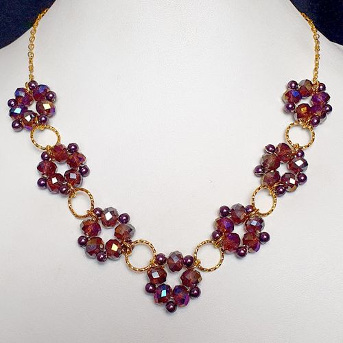 Willow Crystal Ring Necklace Makes 2 amethyst necklace making kit — DIY set with beads and instructions for creating handmade jewelry