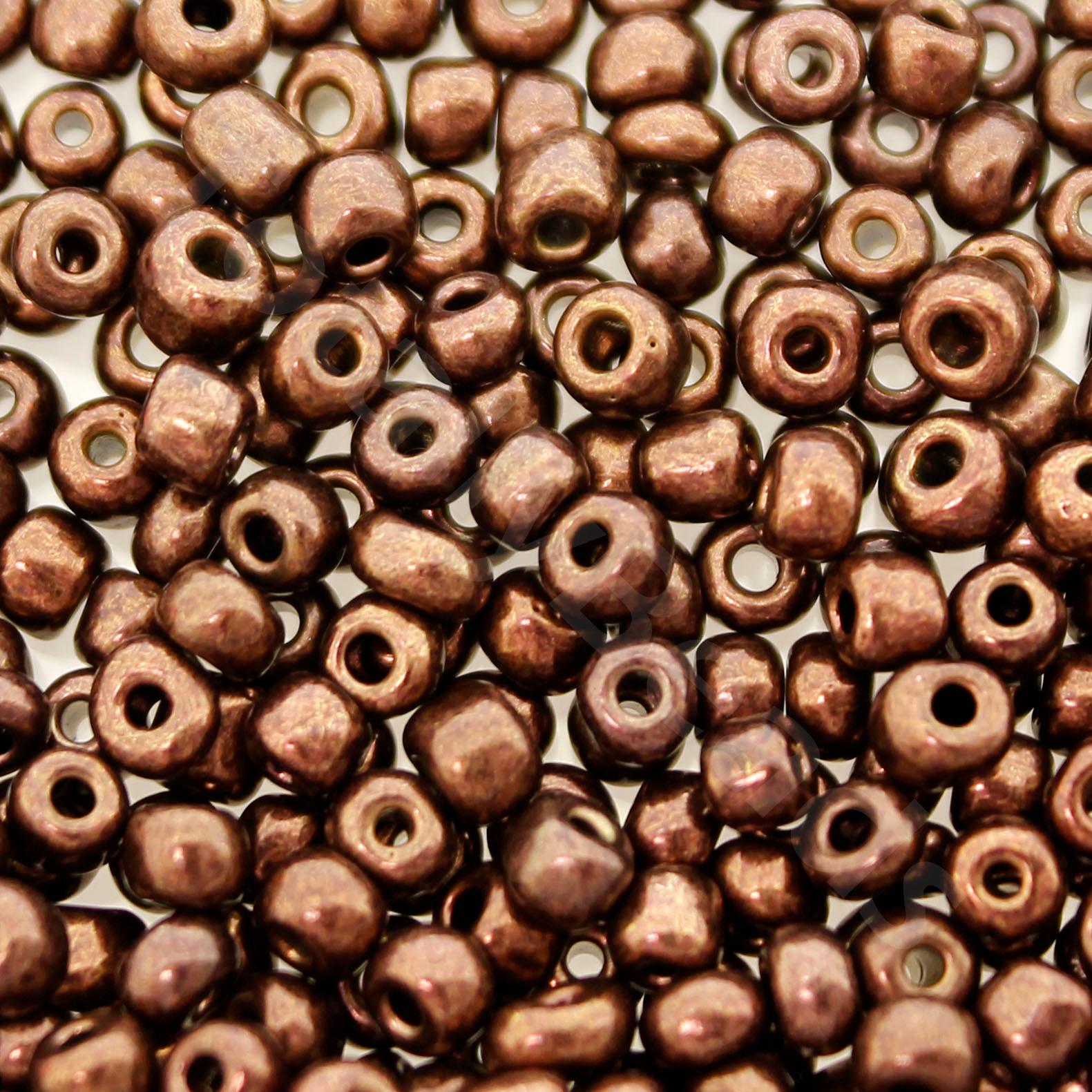Seed Beads Dark Bronze - Size 6 100g