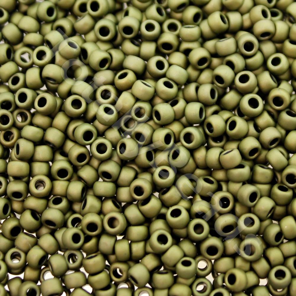 Toho Size 8 Seed Beads 10g -  Matt Dark Olive