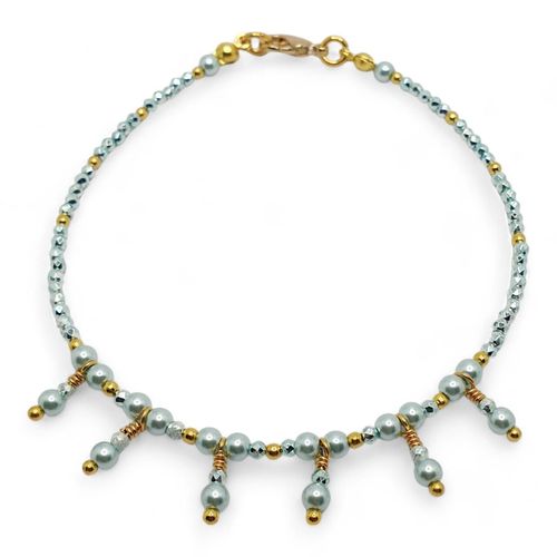 Sabrina Crystal Bracelet Makes 2 aqua bracelet making kit — DIY set with beads and instructions for creating handmade jewelry