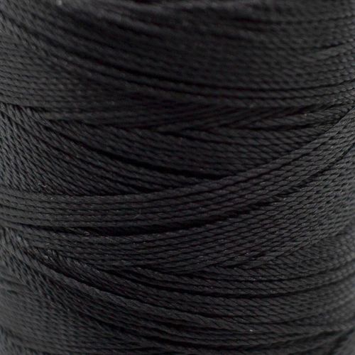 Micro Macrame Cord 12ply 0.4mm 5 metres   Black for jewellery making