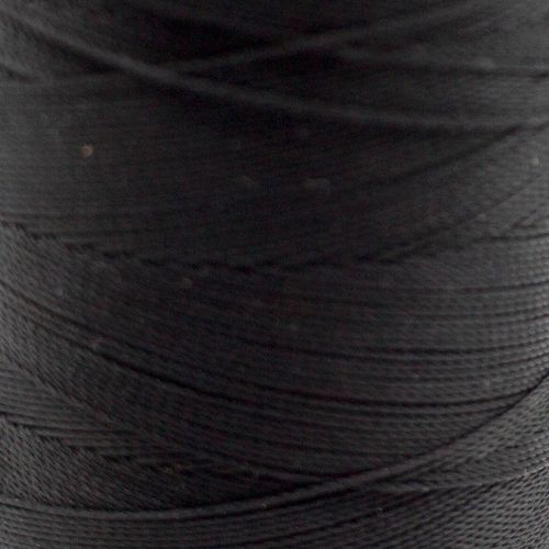 Micro Macrame Cord 6ply 0.2mm 9 metres   Black for jewellery making