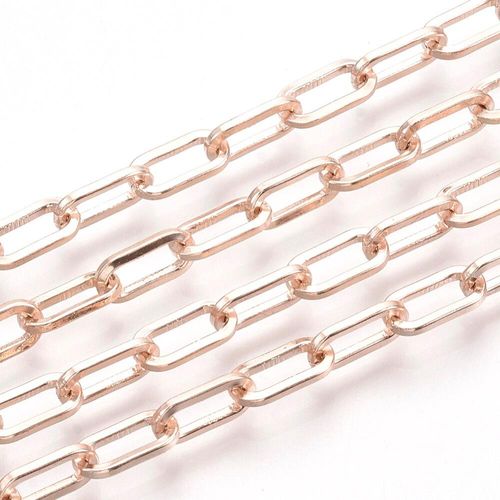 Chain Rose Gold Plated   Oval 10x5mm 1 Metre for jewellery making