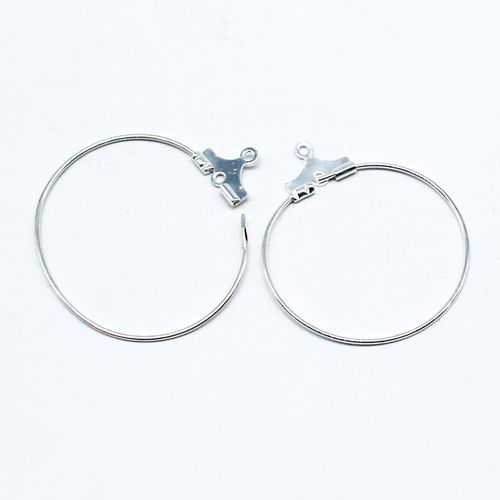 Loops 25mm Silver 4 Pairs for earrings for jewellery making