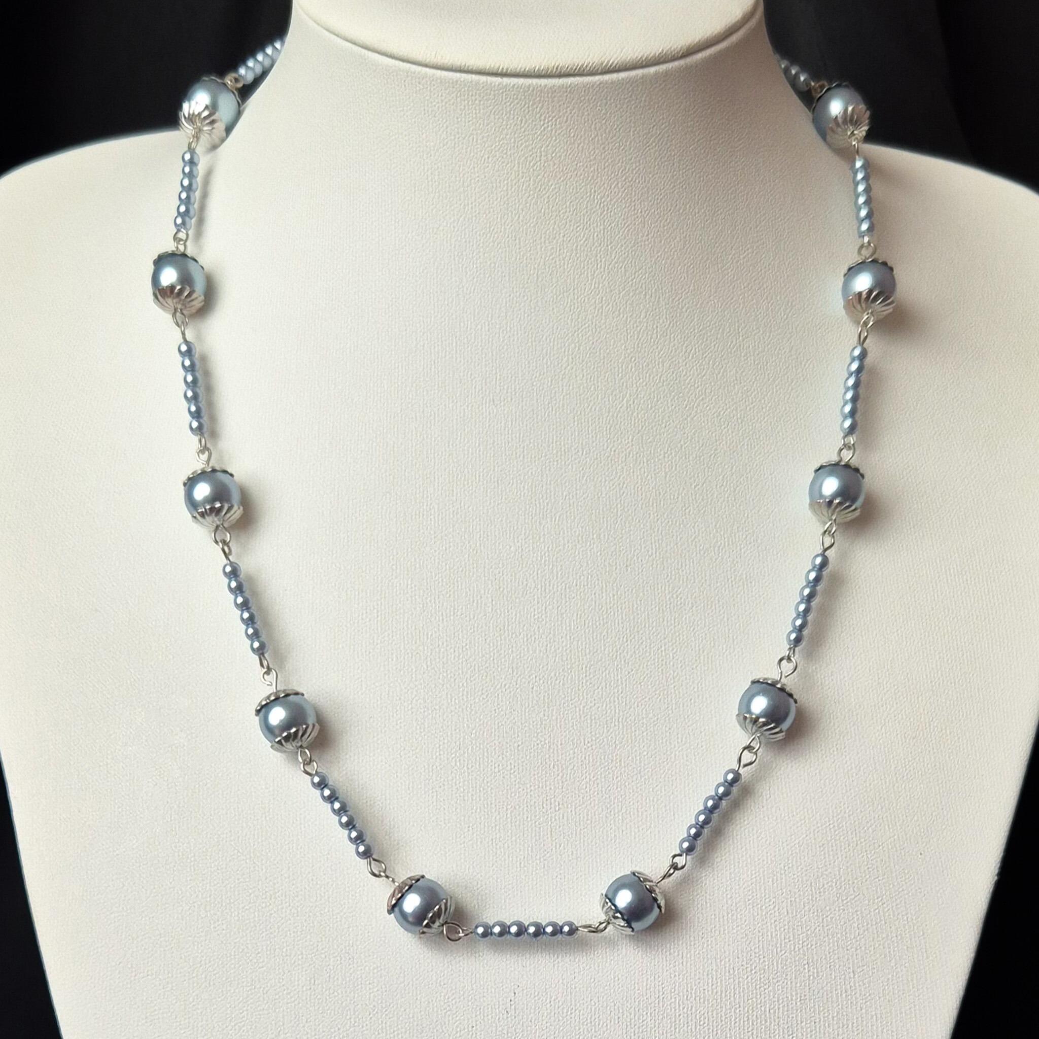 Penelopy Pearl Necklaces Makes 3 lagoon necklace making kit — DIY set with beads and instructions for creating handmade jewelry