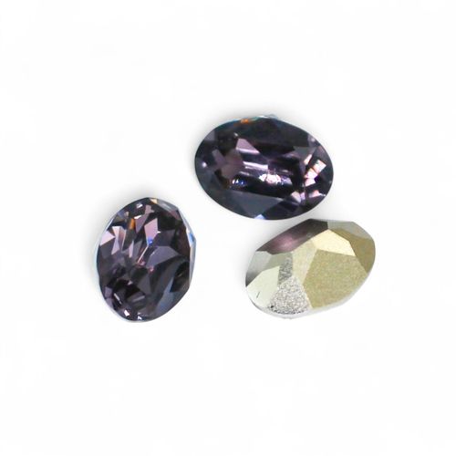 14mm resin Rivoli stone purple — faceted round crystal-style cabochon ideal for jewelry making, settings, and crafts