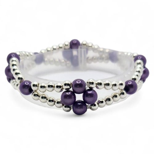 Marilyn Miracle Bracelet Makes 3 lilac bracelet making kit — DIY set with beads and instructions for creating handmade jewelry