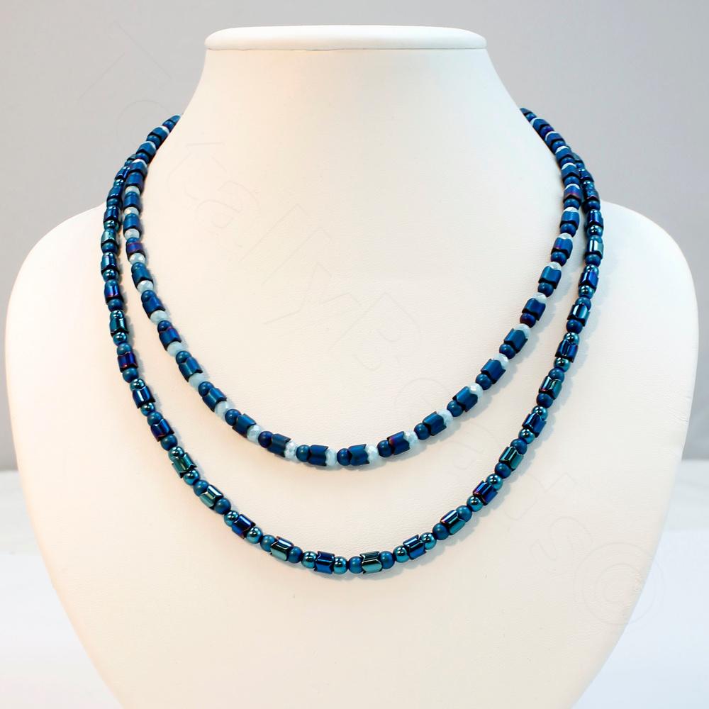 Hematite Snake Jewellery Pack - Blue