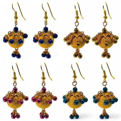Stardust Earrings Gold Bundle 10 pairs earring making kit — DIY set with beads and instructions for creating handmade jewelry