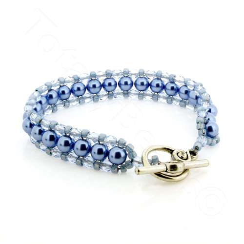 Lydia Bracelet Bundle light sapphire bracelet making kit — DIY set with beads and instructions for creating handmade jewelry