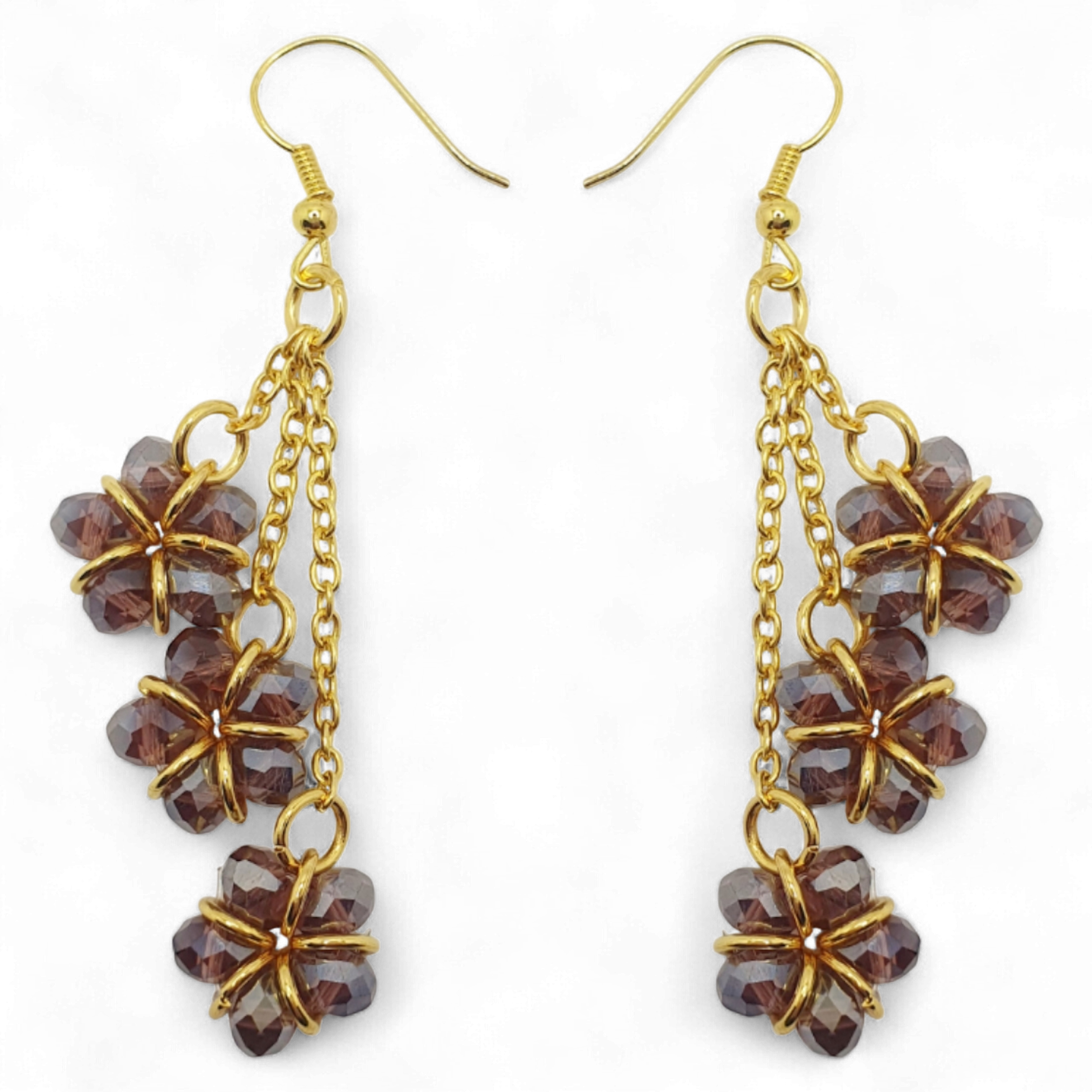 Belinda Crystal Earrings 3 Pairs   Amethyst for jewellery making