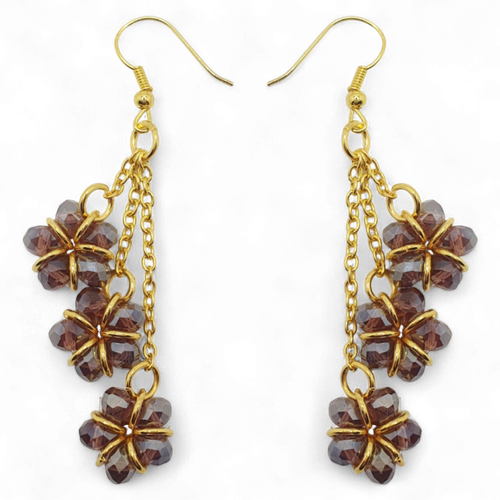 Belinda Crystal Earrings 3 Pairs   Amethyst for jewellery making