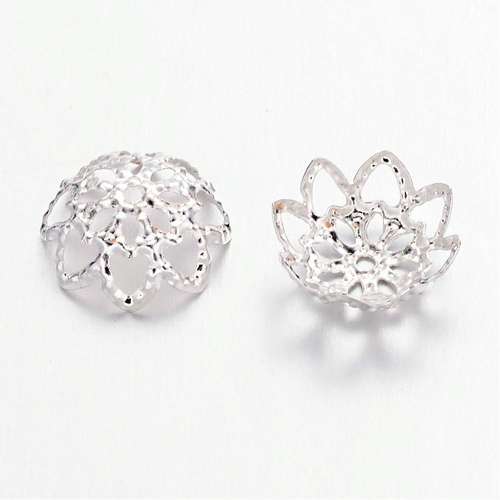 Bead Cap Filigree 10mm - Silver 50pcs