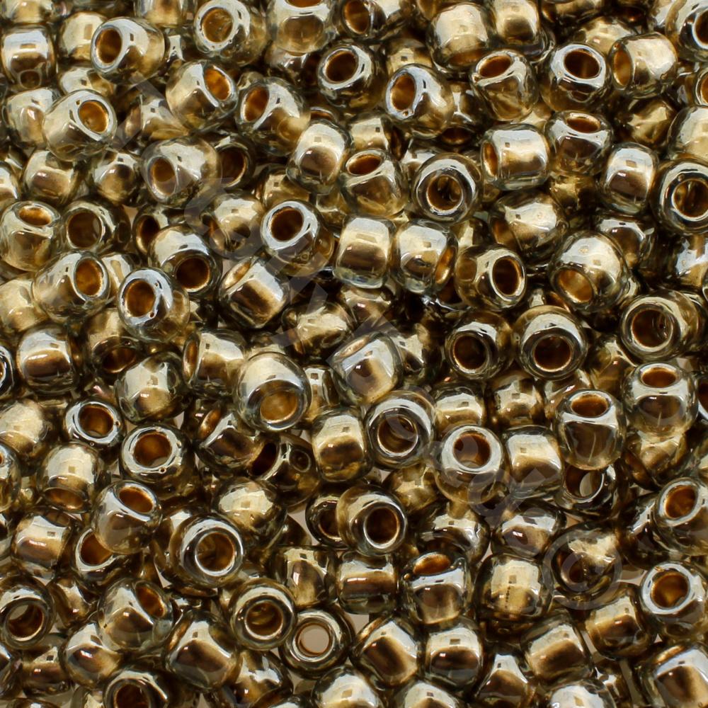 Toho Size 6 Seed Beads 10g - Gold Black Diamond