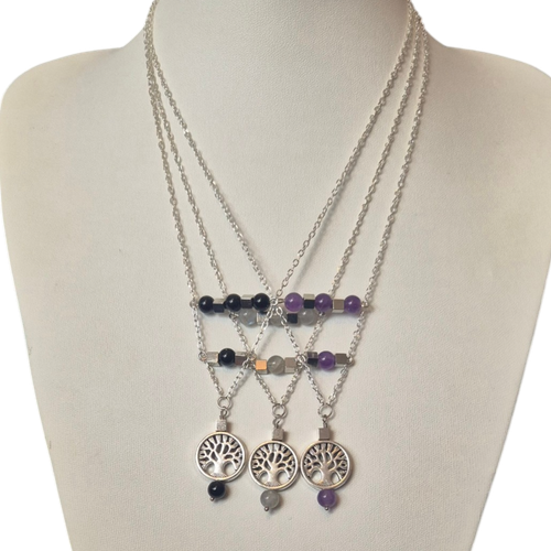 Aspen Gemstone Necklaces x3   Rhodium Collection for jewellery making