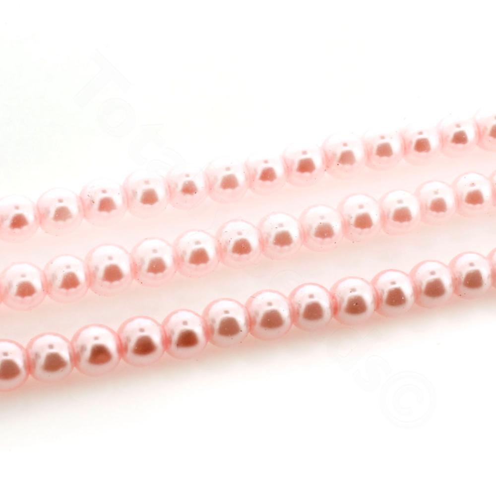 4mm Round Glass Pearl Beads
