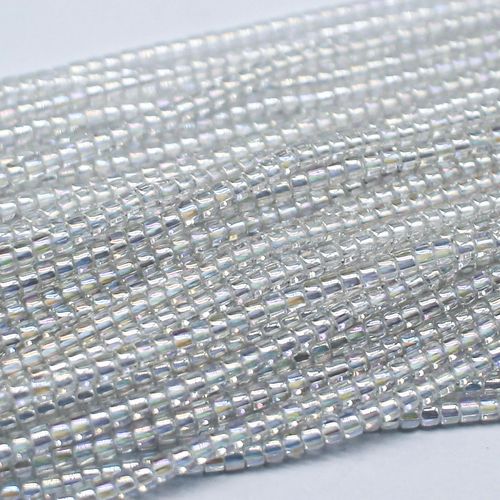Glass Drum Beads 2mm 190pcs   Crystal AB for jewellery making