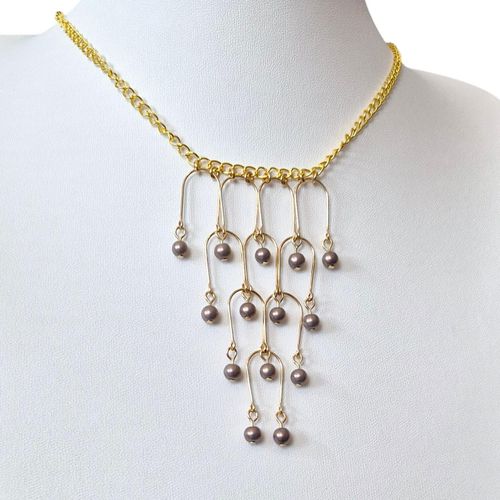 Yelena Necklace x4   Rustic Oak for jewellery making
