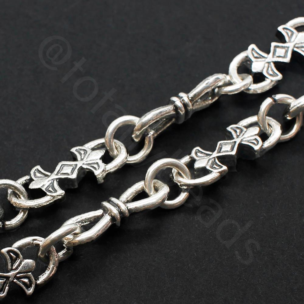 Antique Silver Chain - Bowknot 1 Metre