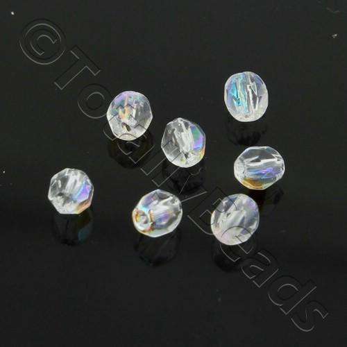 3mm Czech glass fire polished faceted beads crystal ab — pack of 100, high-quality faceted beads perfect for jewelry making and beadwork…