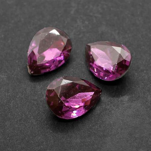 14mm resin Rivoli stone amethyst — faceted round crystal-style cabochon ideal for jewelry making, settings, and crafts