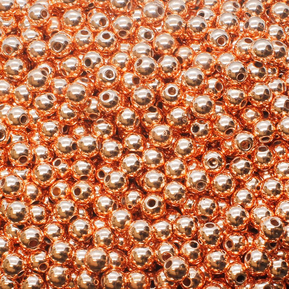 Acrylic Copper Round Beads 6mm - 350pcs