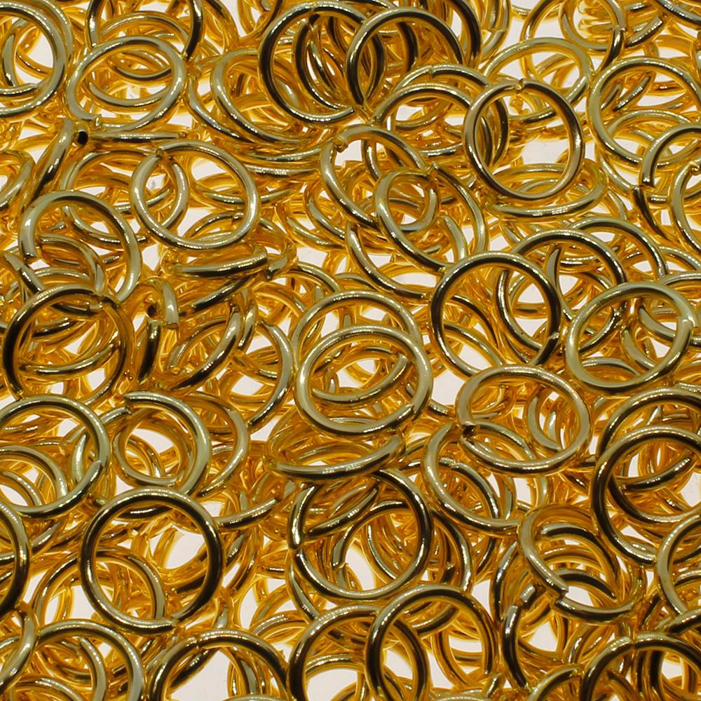 Jump Rings 8x1mm 100pcs - Gold Plated