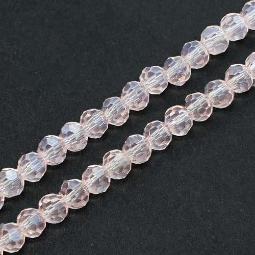 3mm crystal beads pink — faceted for jewelry making and beadwork