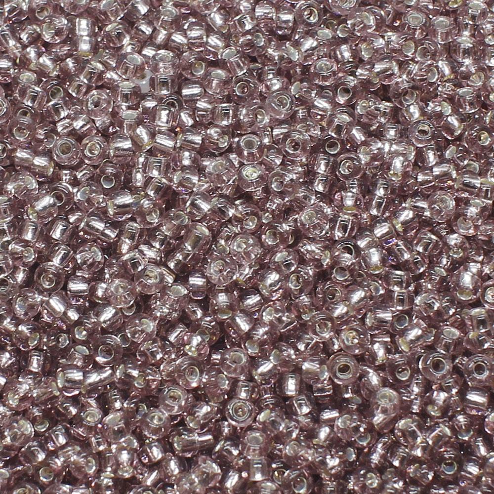FGB Beads Silver Lined Pale Lilac Size 12 - 50g
