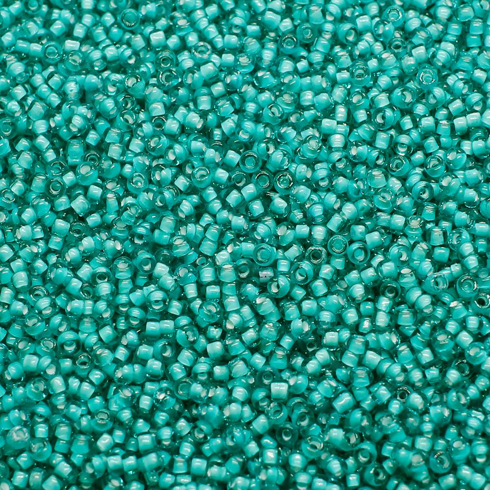 FGB Seed Beads Size 12 Two Tone Inside Colours Arctic Teal - 50g