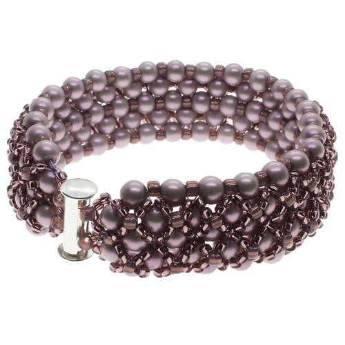 Lili Bracelet light rose bracelet making kit — DIY set with beads and instructions for creating handmade jewelry
