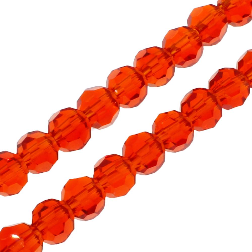 Crystal Round Beads 4mm - Cherry Red