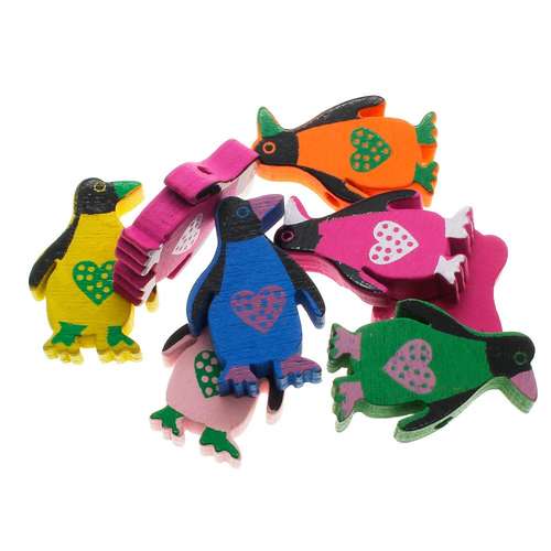 Childrens Wooden Bead - Penguin