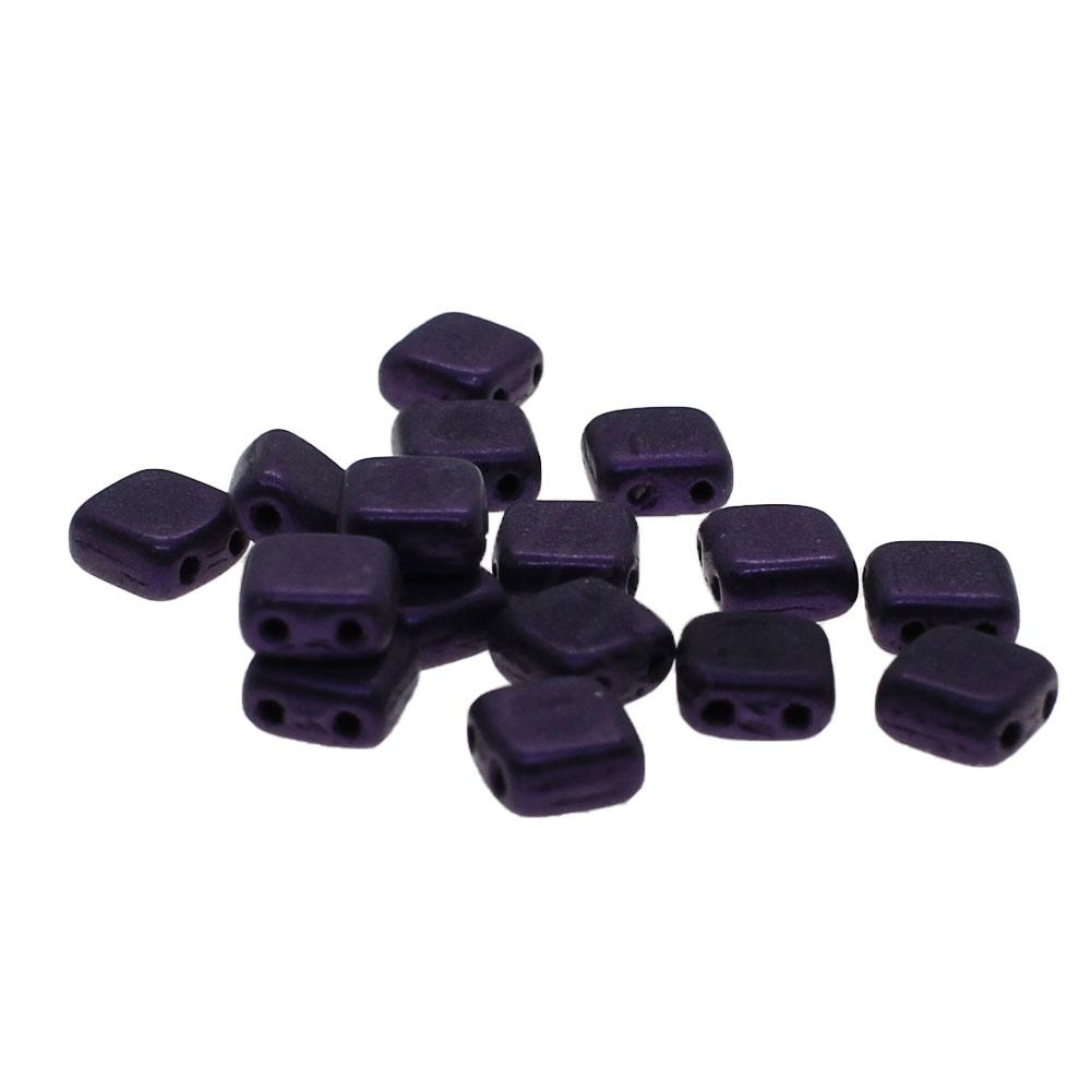 CzechMates Tile 6mm 25pcs - Metallic Suede Purple