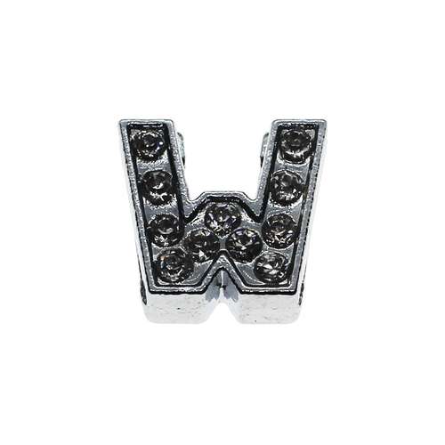 Slider Letter Bead - W
