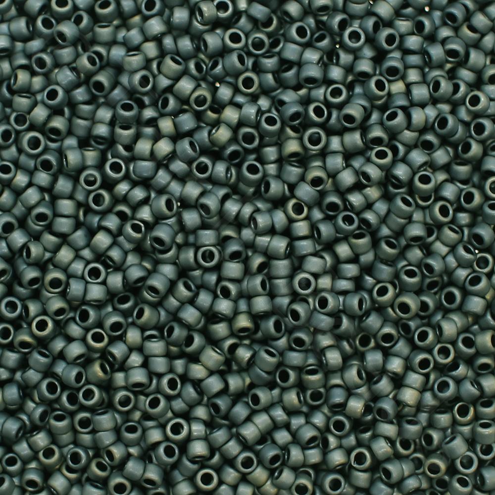Toho Size 15 Seed Beads 10g - Matte Gun Metal