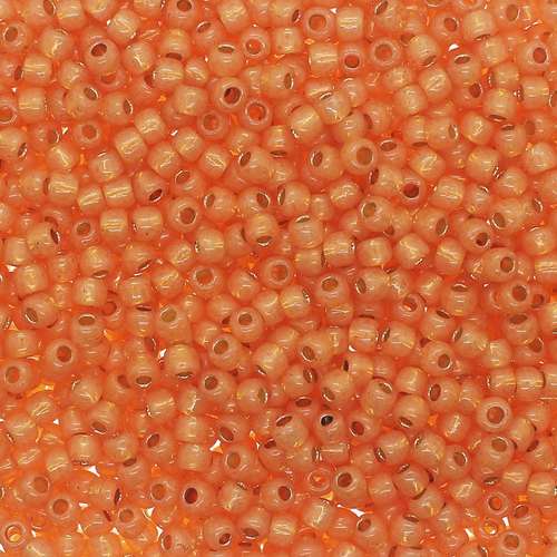 Toho Size 6 Seed Beads 10g -  PF Silver Line Grapefruit