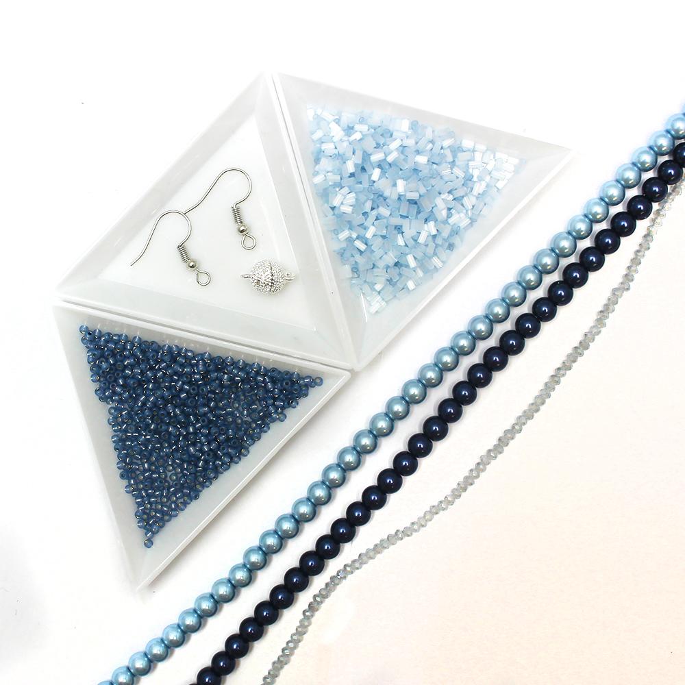 Beaded Lace Necklace Kit - Space Blue