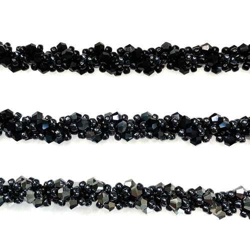 Selena Spiral Jewellery kit black hematite jewelry making kit — DIY set with beads and instructions for creating handmade jewelry