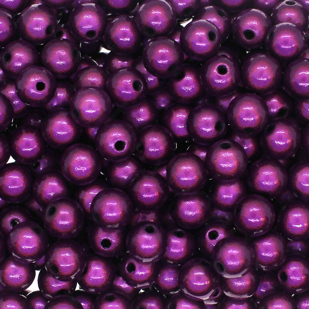 Miracle Beads - 8mm Round Dark Purple 50pcs
