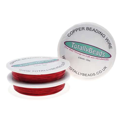 Beading Wire 0.4mm Red (55m)
